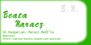 beata maracz business card